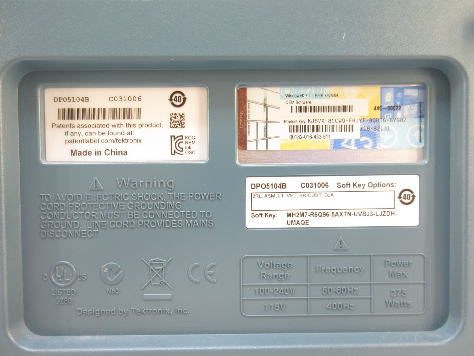 TEKTRONIX DPO5104B Mixed Signal Oscilloscope 4ch 1GHz 10GS/s - 2RL, ASM, LT, VET 6