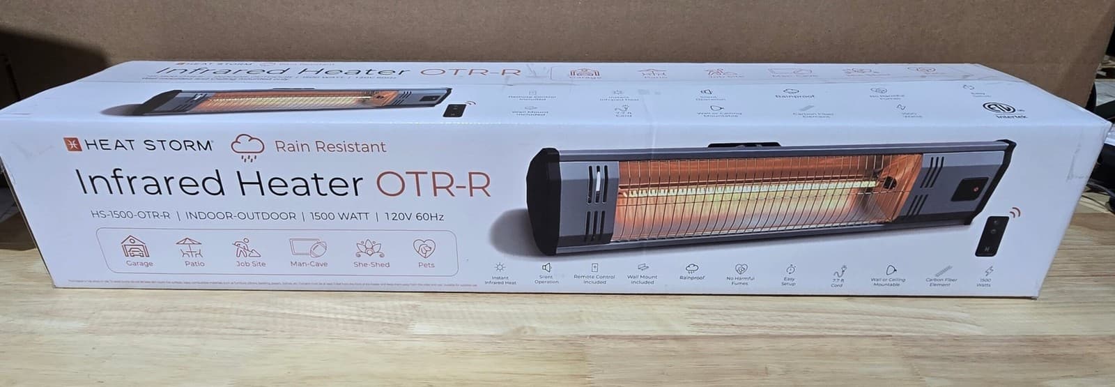 Heat Storm Tradesman Remote Infrared Quartz Portable Space Heater HS-1500-OTR-R