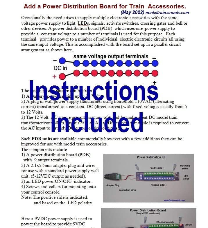 Power Distribution Board Kit for Model Trains 5