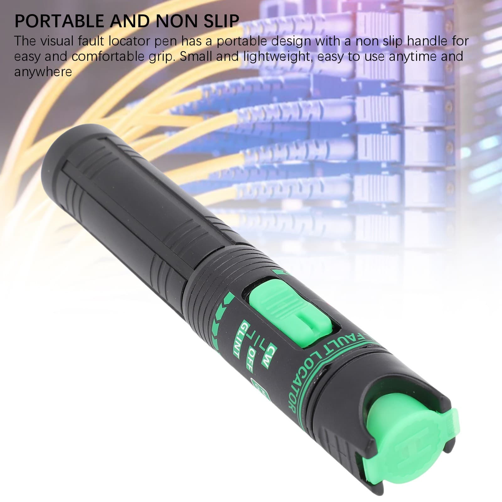 Portable Fiber Optic Cable Tester Visual Fault Locator Tool Green Light for CATV 6