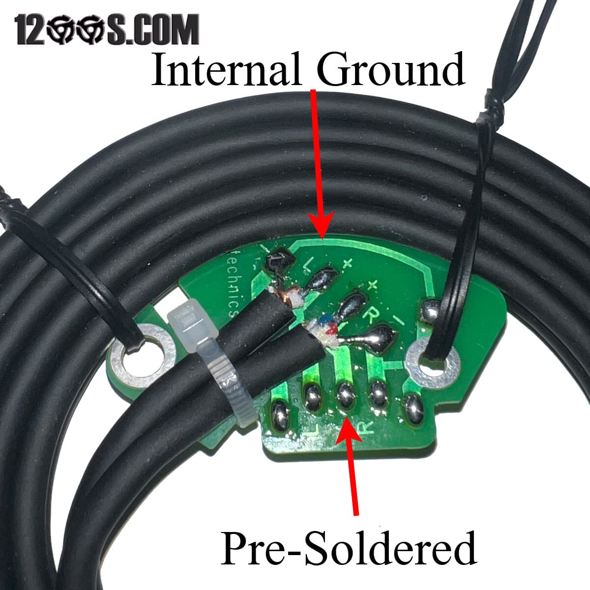 TECHNICS SL-1200 RCA PCB / SL-1210 RCA PCB PC BOARD W/ INTERNAL GROUND GOLD TIP 4