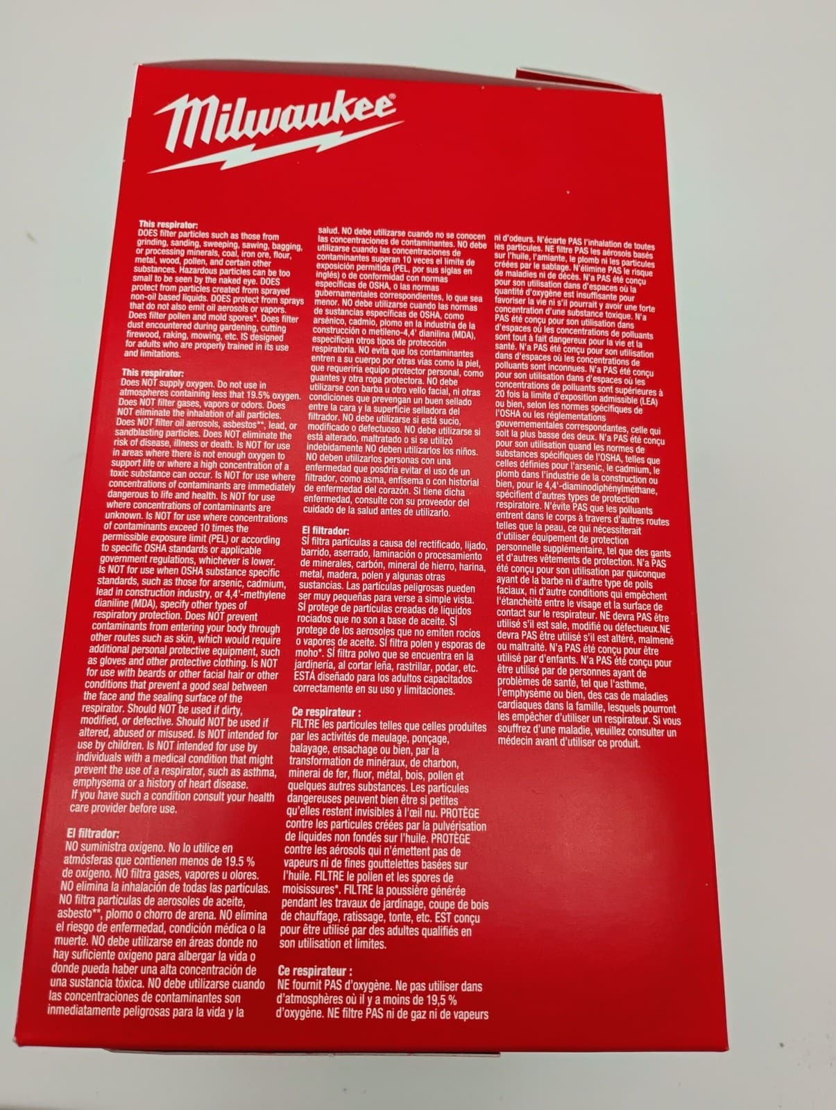 Milwaukee N95 Professional Multi-Purpose  Respirator (10-Pack) 6