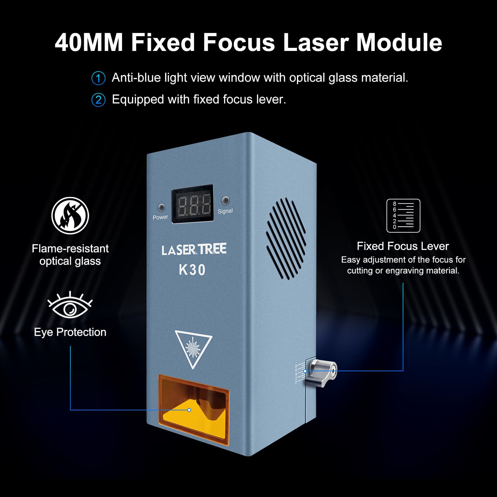 LASER TREE K30 30W Optical Power Laser Module for DIY Cutting Wood Tools 5