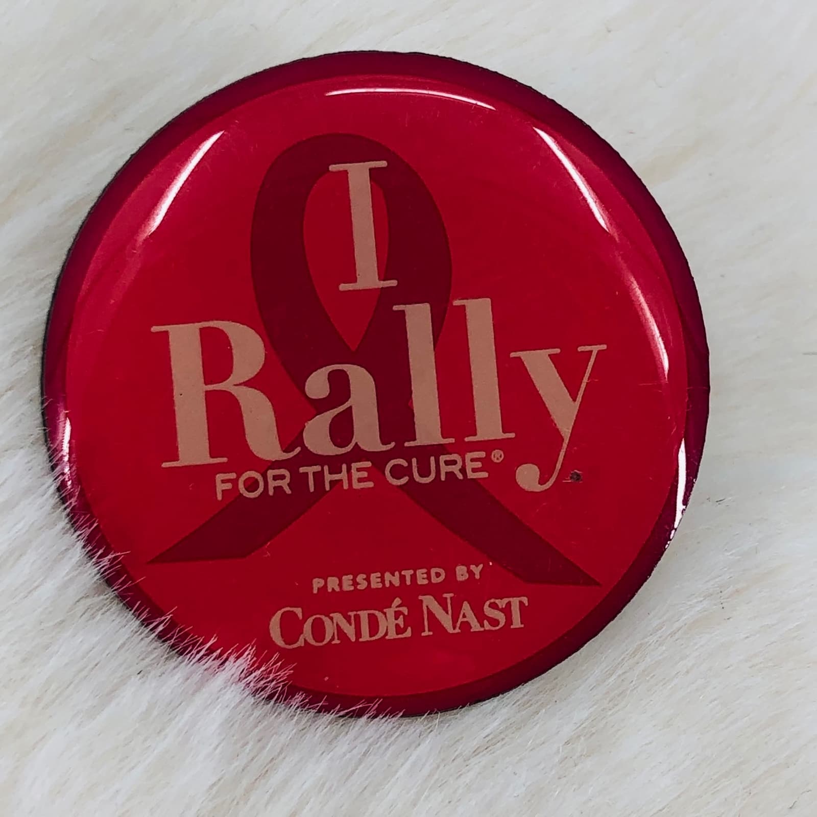 Conde Nast Pink Ribbon Breast Cancer Awareness Enamel Lapel Pin