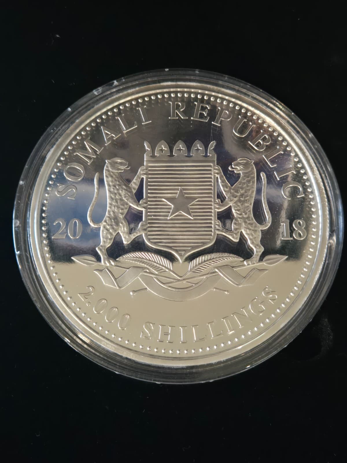 2018 Somalia 1 Kilo Silver Elephant Giant Moon 3