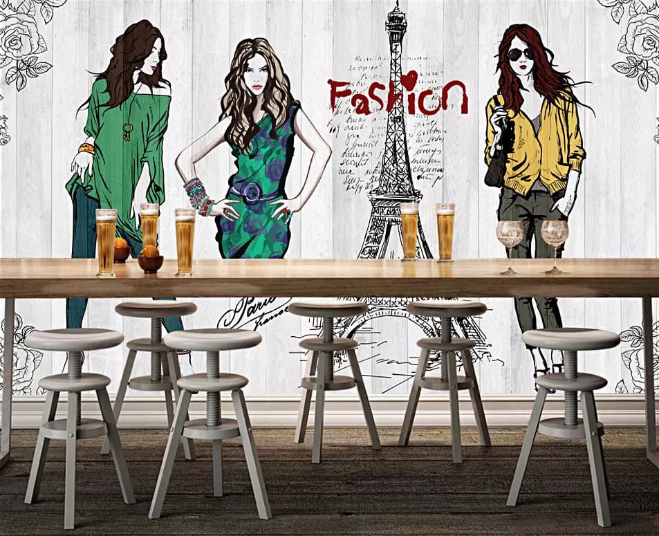 3D Fashion Girl G16160 Wallpaper Wall Murals Removable Self-adhesive Honey 2