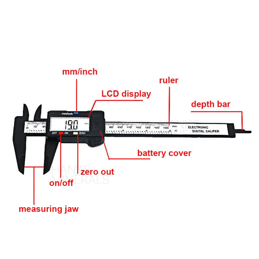 Digital Caliper 6" 150mm Micrometer LCD Gauge Vernier Electronic Measuring Ruler 3