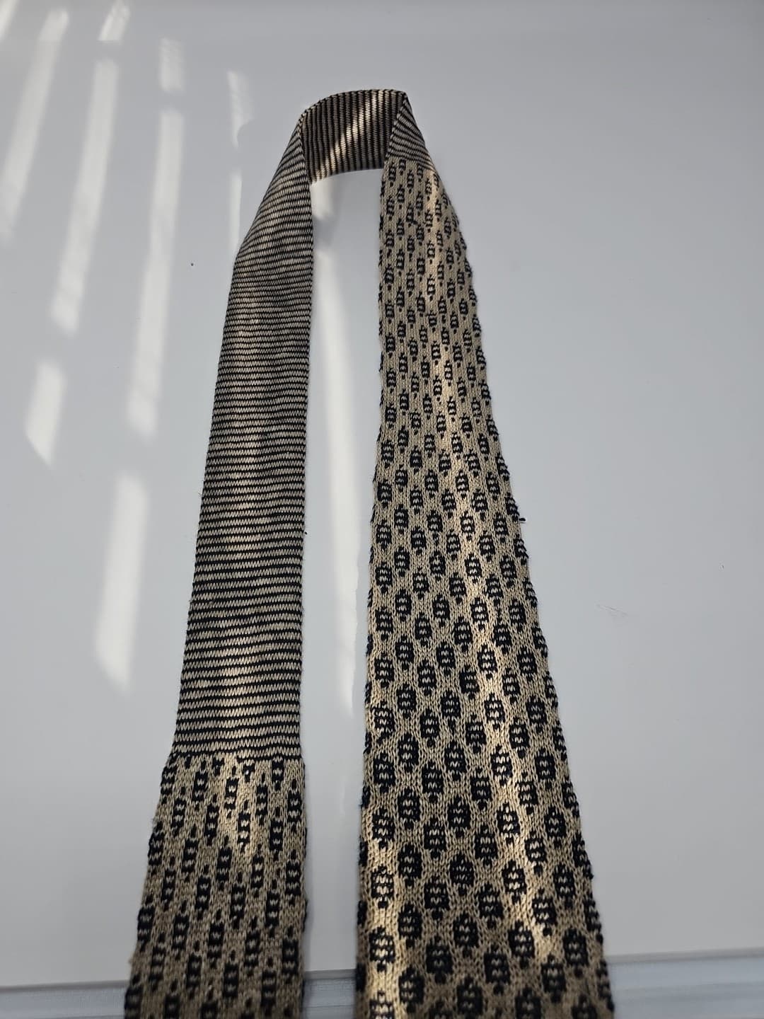 Vintage Mens Tie STRUCTURE 75% Linen Cotton Made in USA 6