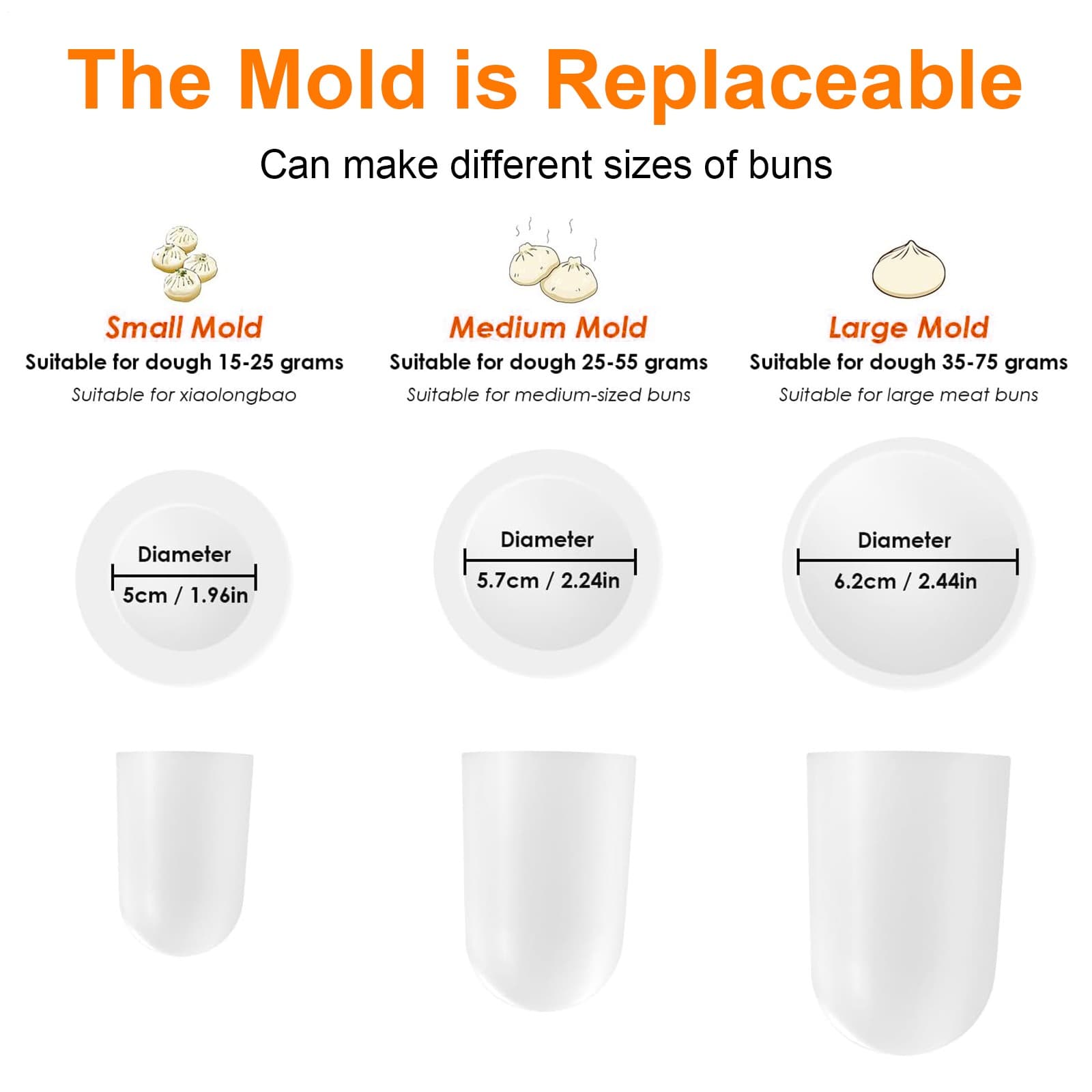 Commercial Baozi Maker Manual Bun Mold Stainless Steel Dough Press Machine 6