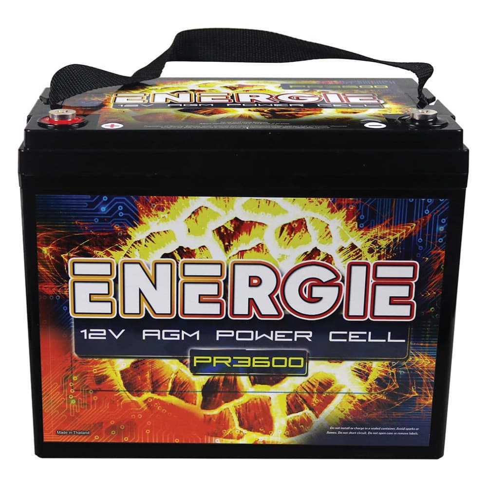 Energie PR3600 3600 Watt 75Ah Capacity 12 Volt Power Cell Positive Terminal Left 2