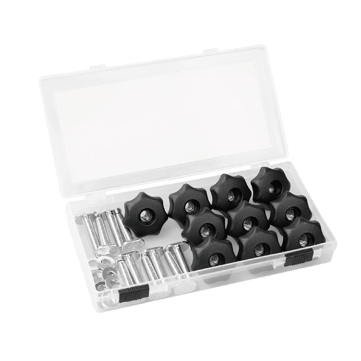 POWERTEC 71889 2 Pcs Double-Cut Profile Universal T-Track (36") and 10-PK Knobs 4