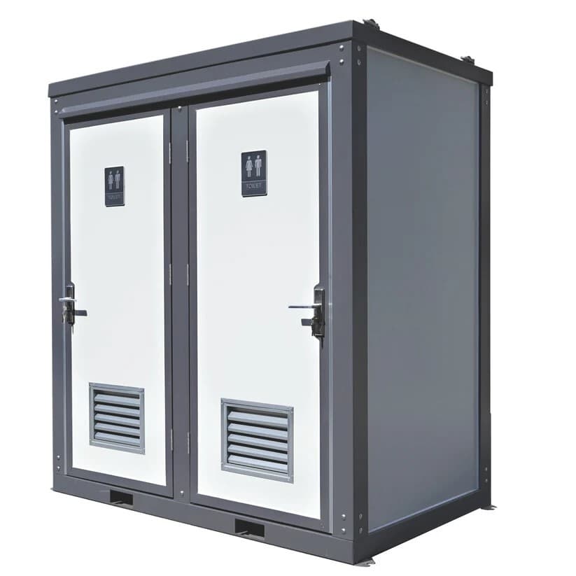 Bastone 2 Private Toilet Stalls w/ Sink Mobile toilet Portable Restroom
