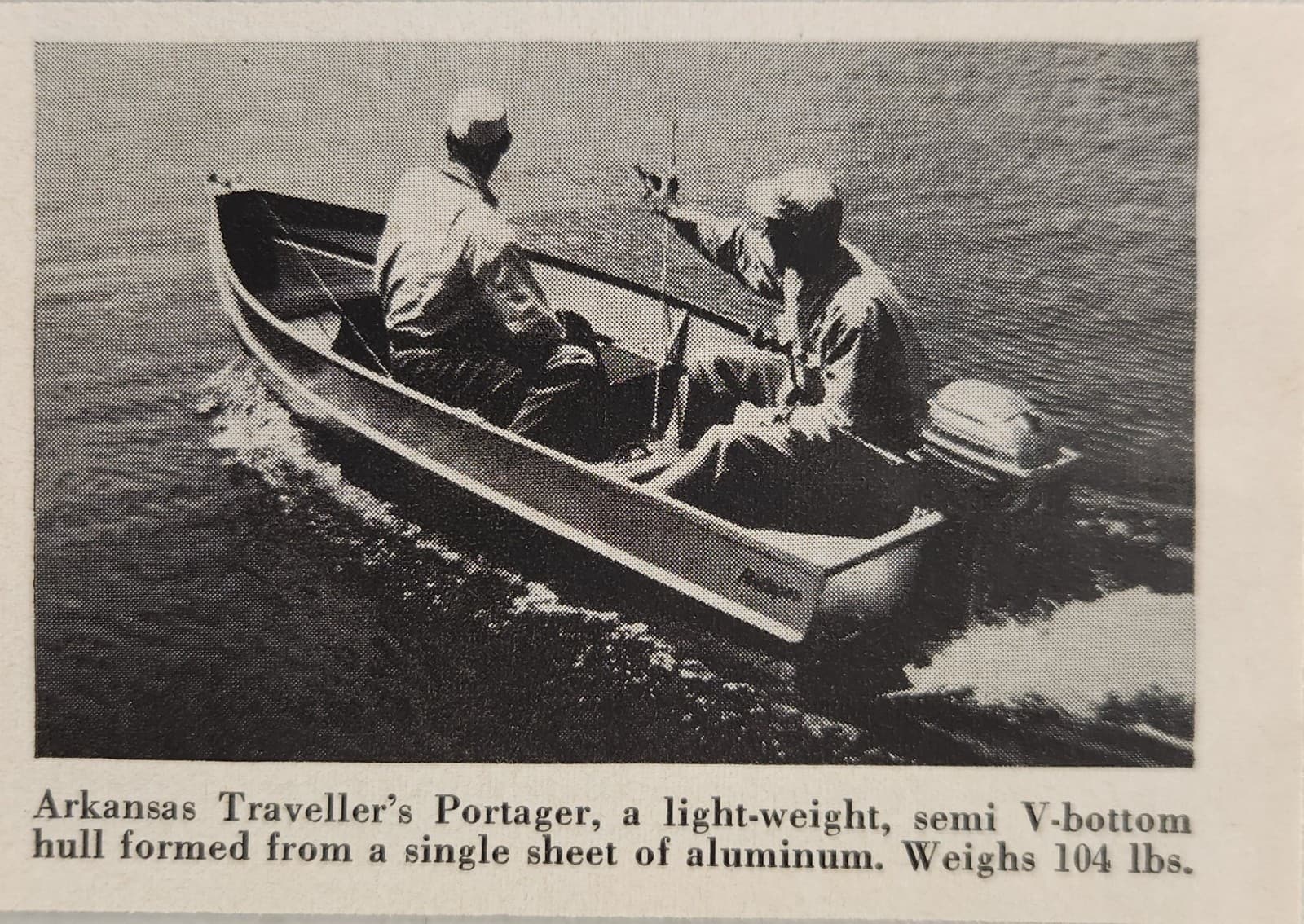 1954 Magazine Photo Arkansas Traveler Portager Lightweight Aluminum Boats