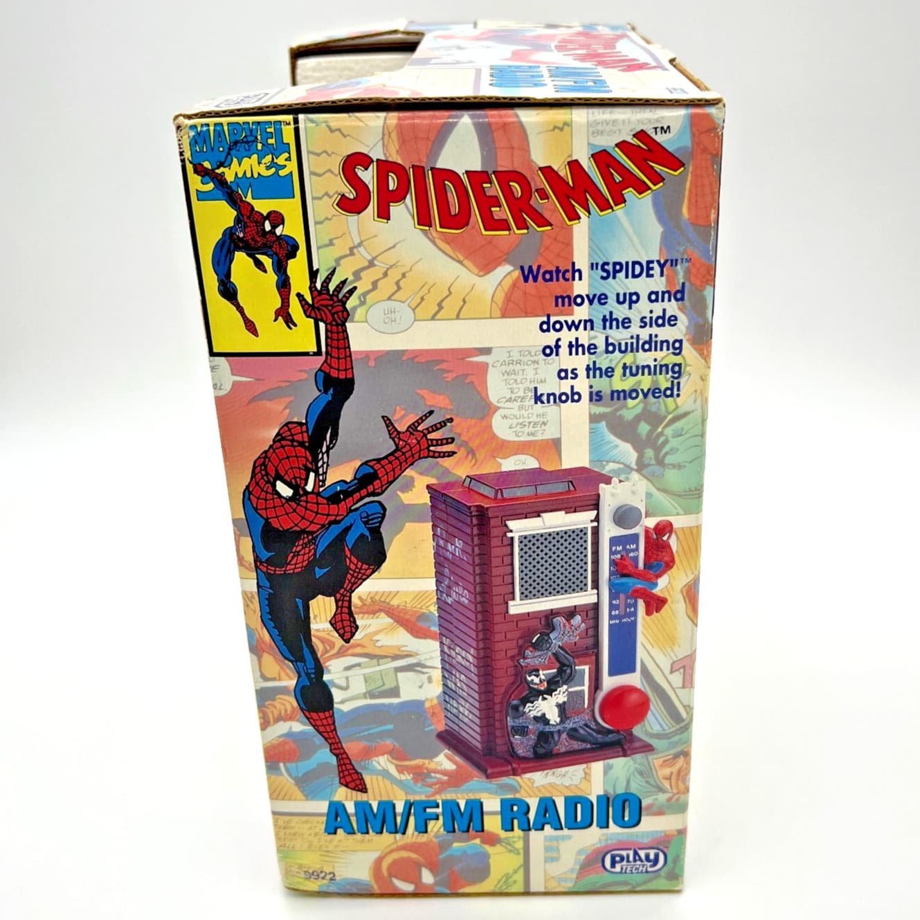 1993 Play-Tech Marvel Comics SPIDER-MAN & VENOM AM/FM Radio 3
