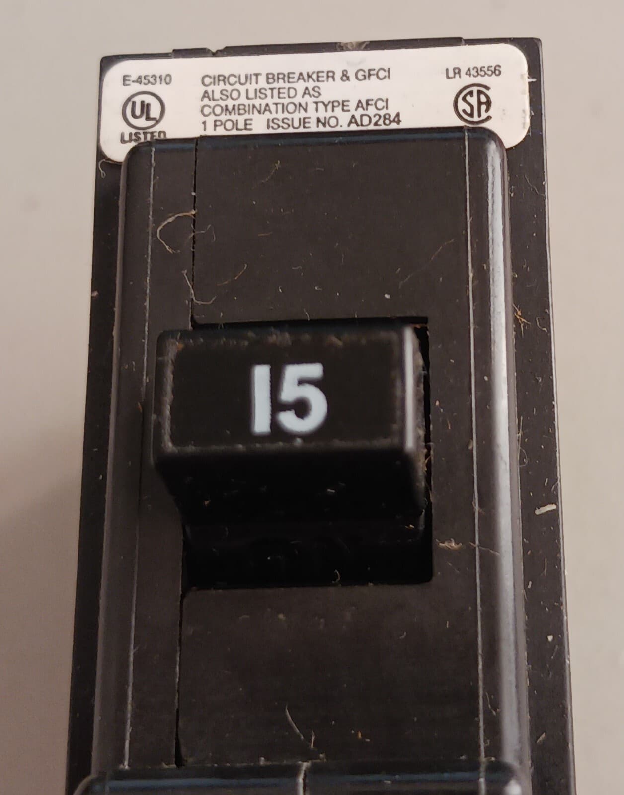 Eaton BRLAFGF115QN. Arc Fault/Ground Fault. 1P, 15A, 240V. NEW. Free Shipping 4