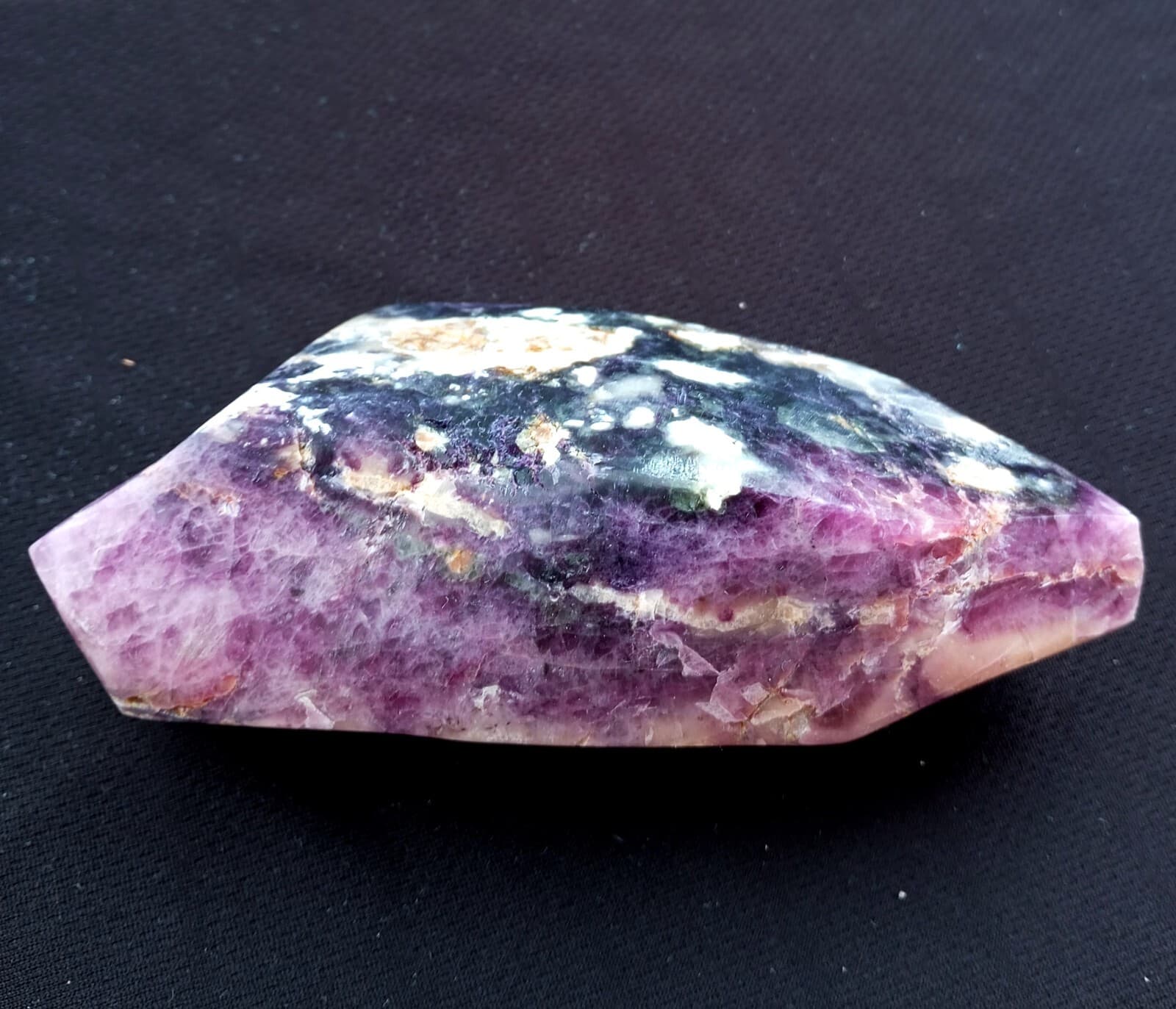 Mirror Polished Purple Fluorite Uv Reactive Fluorescent Mineral Specimen