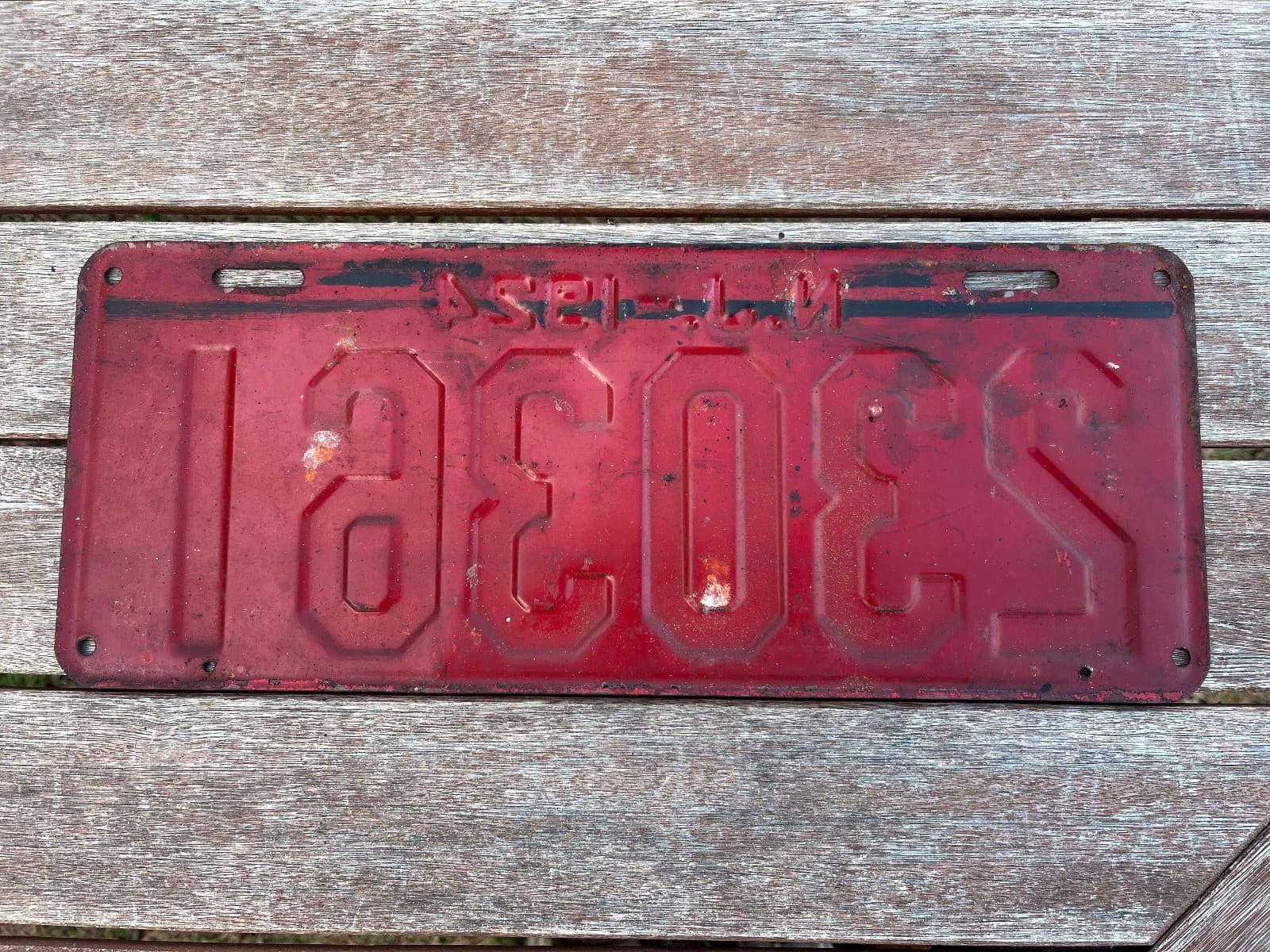 1924 NEW JERSEY LICENSE PLATE 230361 2