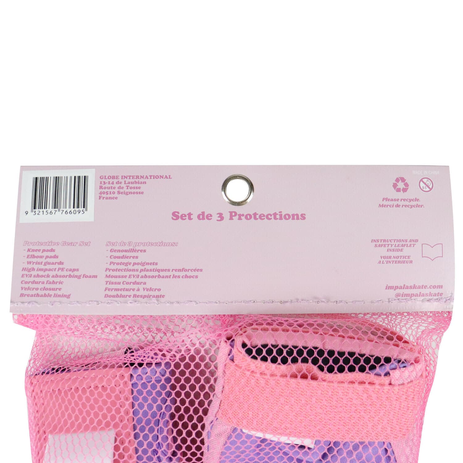 Impala Rollerskates Protective Set Knee Pads, Elbow, Wrist Guards Youth Sizes 6