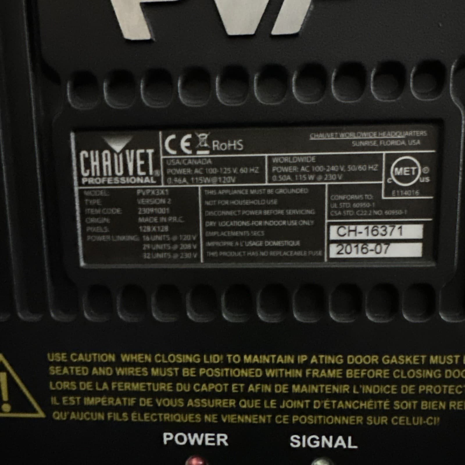 chauvet PvP X3 X1 Version 2 Stage Screen,tested Works,no Accessories,10 Panel 6