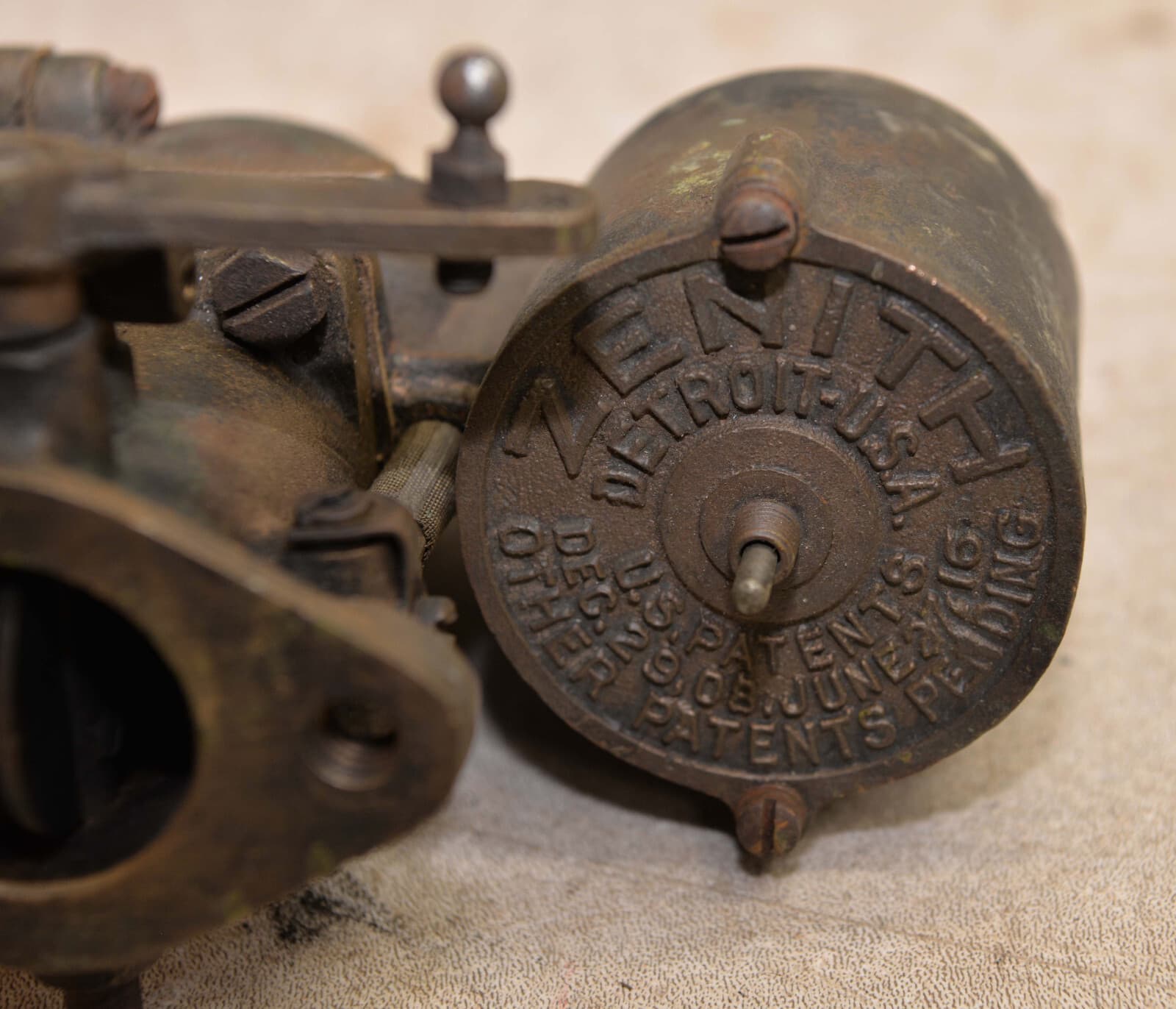 Antique brass Zenith Pat 1916 carburetor 05 55149 boat motorcycle engine part 2