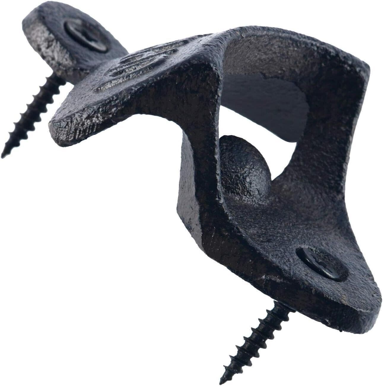 4 Pack Stainless Steel Black Wall Mount Beer soda Bottle Opener Tools w/ Screws 5