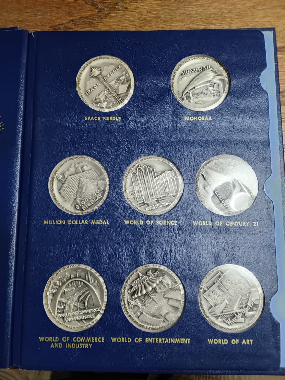 World Fair Medals, Seatle 1962 in a Whitmen Album 5