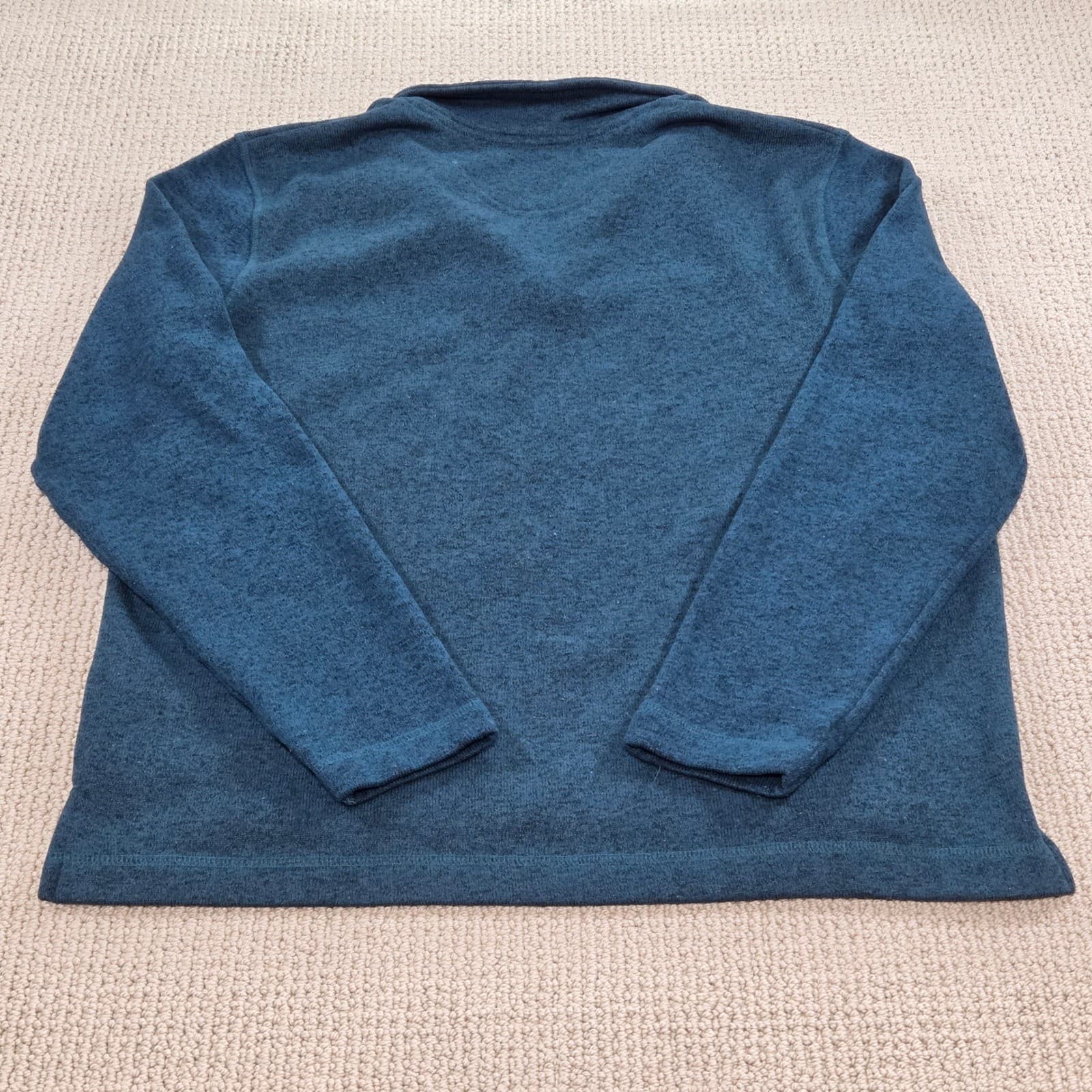 Wrangler Outdoor Mens Quarter Zip Pullover Fleece Jacket Teal Blue M 2