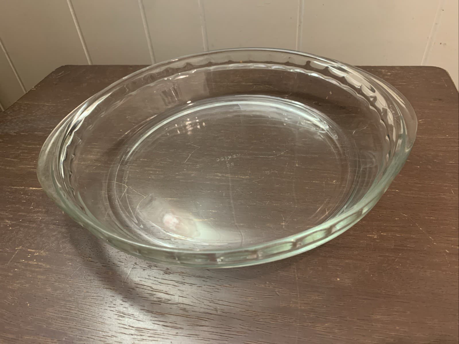 Baking Dishes Clear Glass Pie Pan Mexico 11"x2"