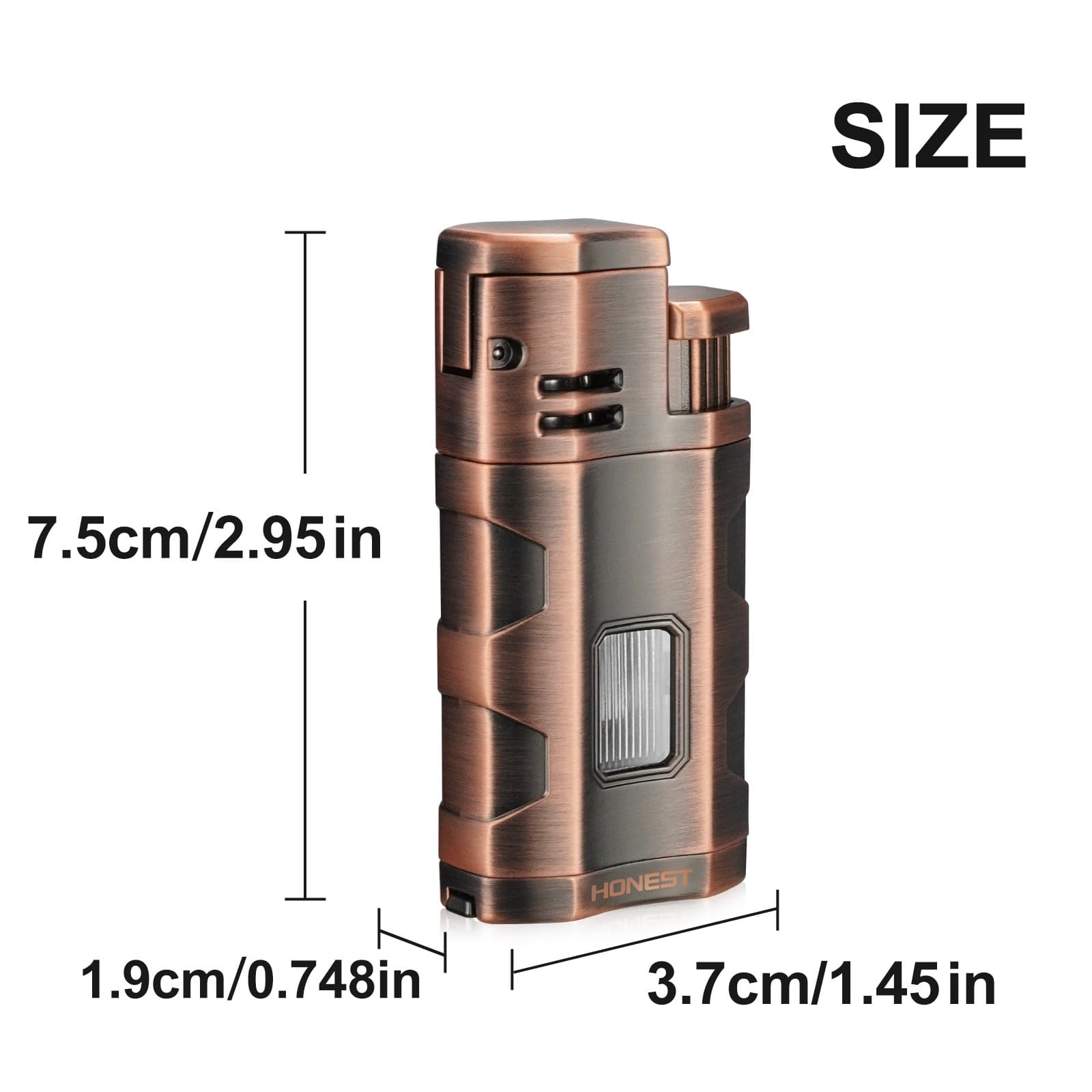 Metal Cigar Lighter Butane 3 Torch Jet Flame Lighter With Cigars Punch Accessor 3