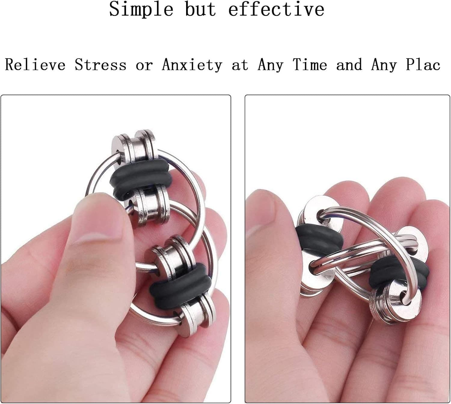 Fidget Toy Flippy Chain Stress Anxiety Relief ADHD and ADD, Anxiety...  4