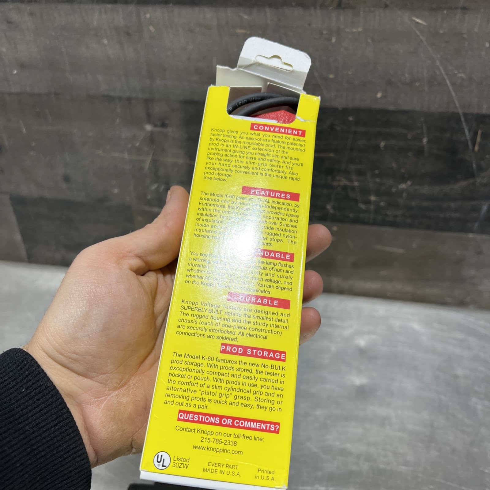Knopp Inc K60 Voltage Tester 120v -600v AC DC Nos Surplus 3