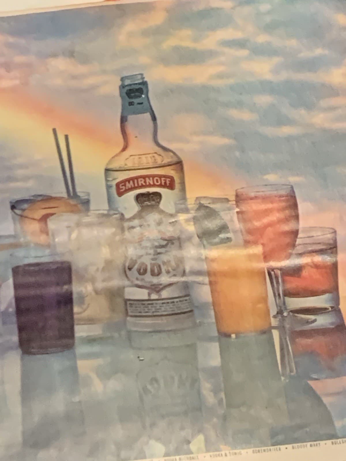 1958 magazine ad for Smirnoff Vodka - A Rainbow of Summer Drinks 2