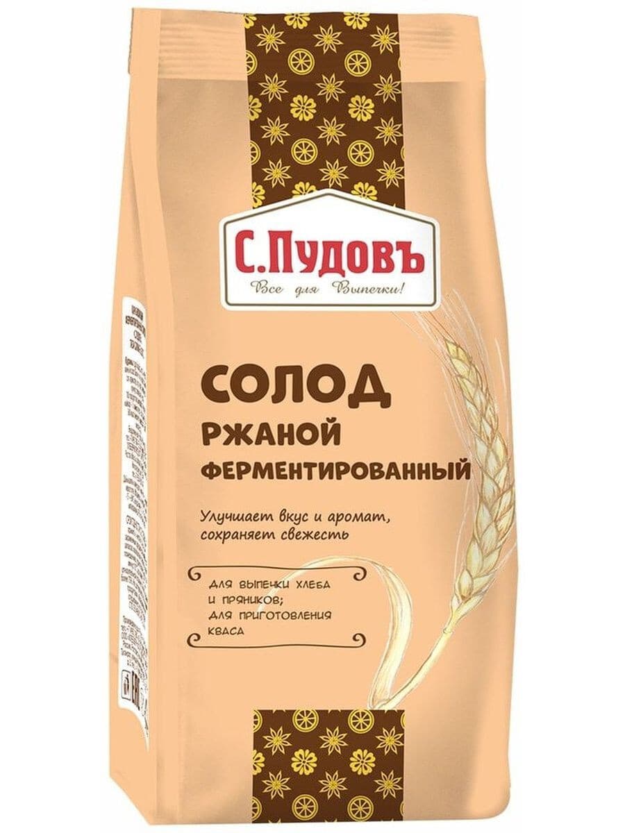 Fermented Rye malt for bread S.Pudov 300g + coriander С.Пудовъ Солод ржаной 2