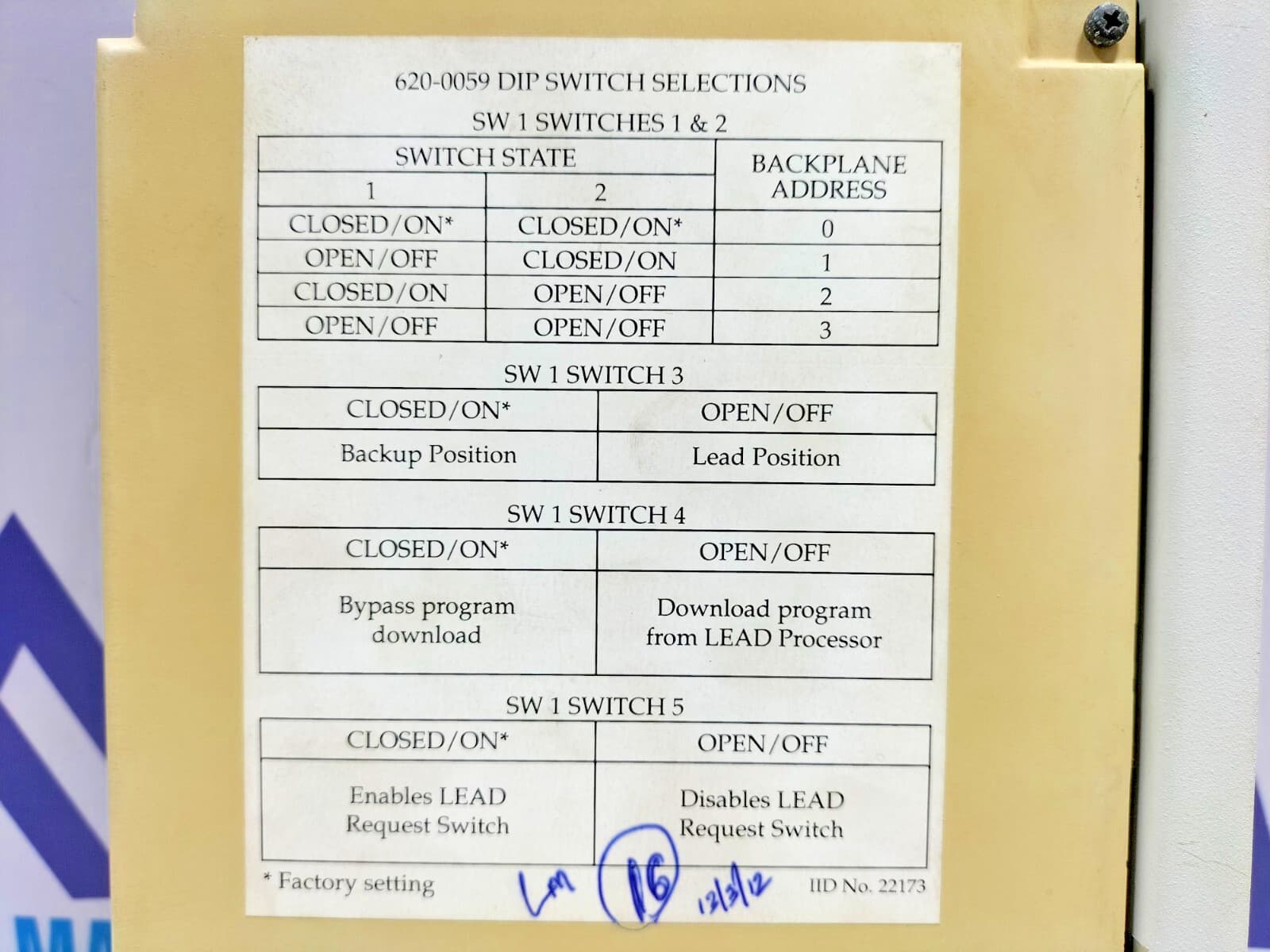 Honeywell 620-0059 Redundancy Control Module 4