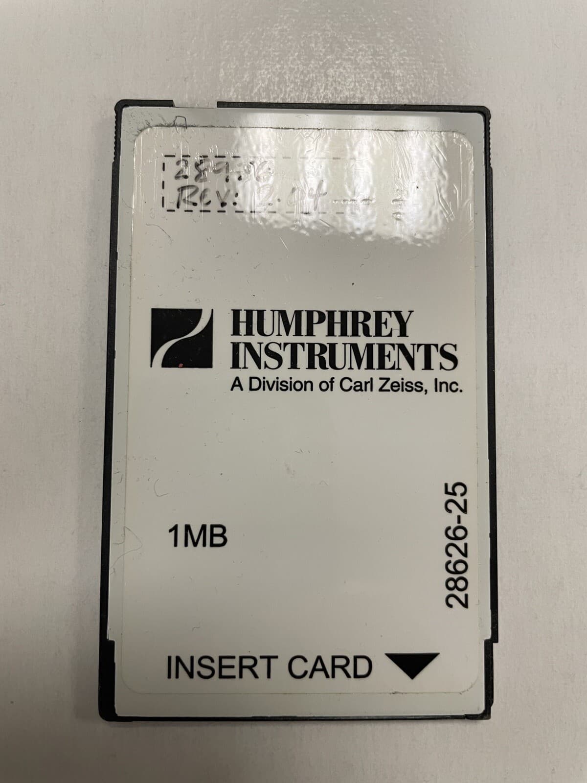 SOFTWARE CARD FOR ZEISS / HUMPHREY MODEL 350 LENS ANALYZER