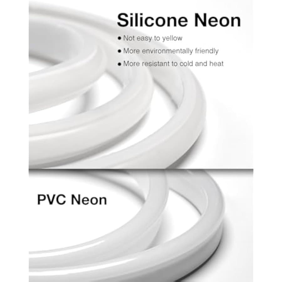 COB LED Strip Lights 110V - 40m/131ft Waterproof Silicone Rope Light w 4