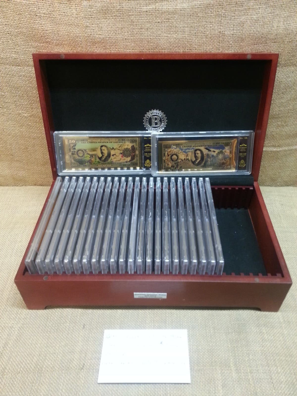 Bradford Exchange 24KT Greatest National Parks 50.00 Dollar Bills Collection