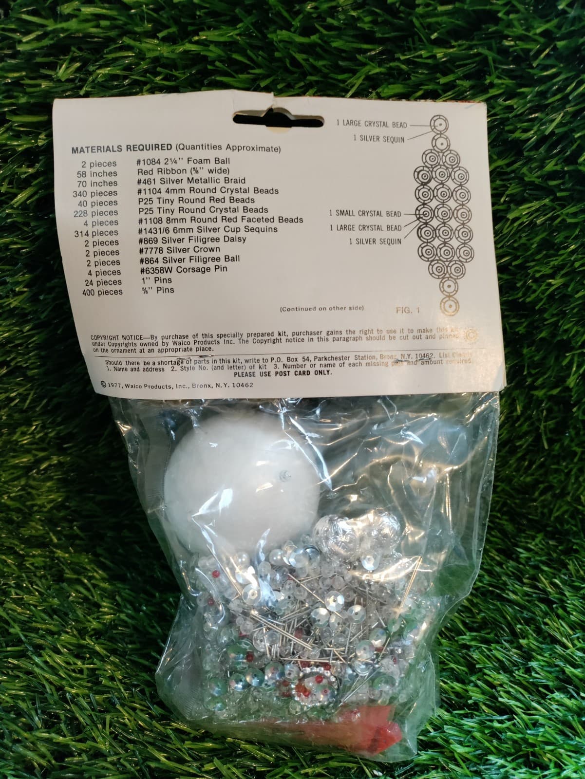 Walco Christmas Tree Ornament Kit Sparkle Delight Vintage 1977 3