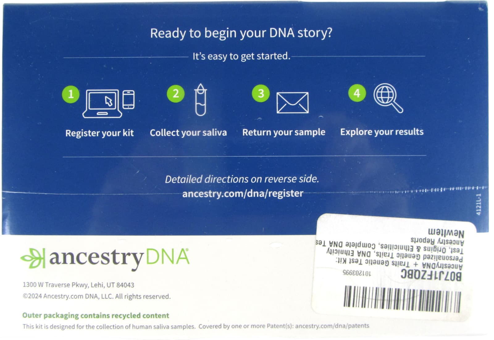 AncestryDNA Test Kit + Traits Genetic Testing Ethnicity with Traits - New Sealed 2