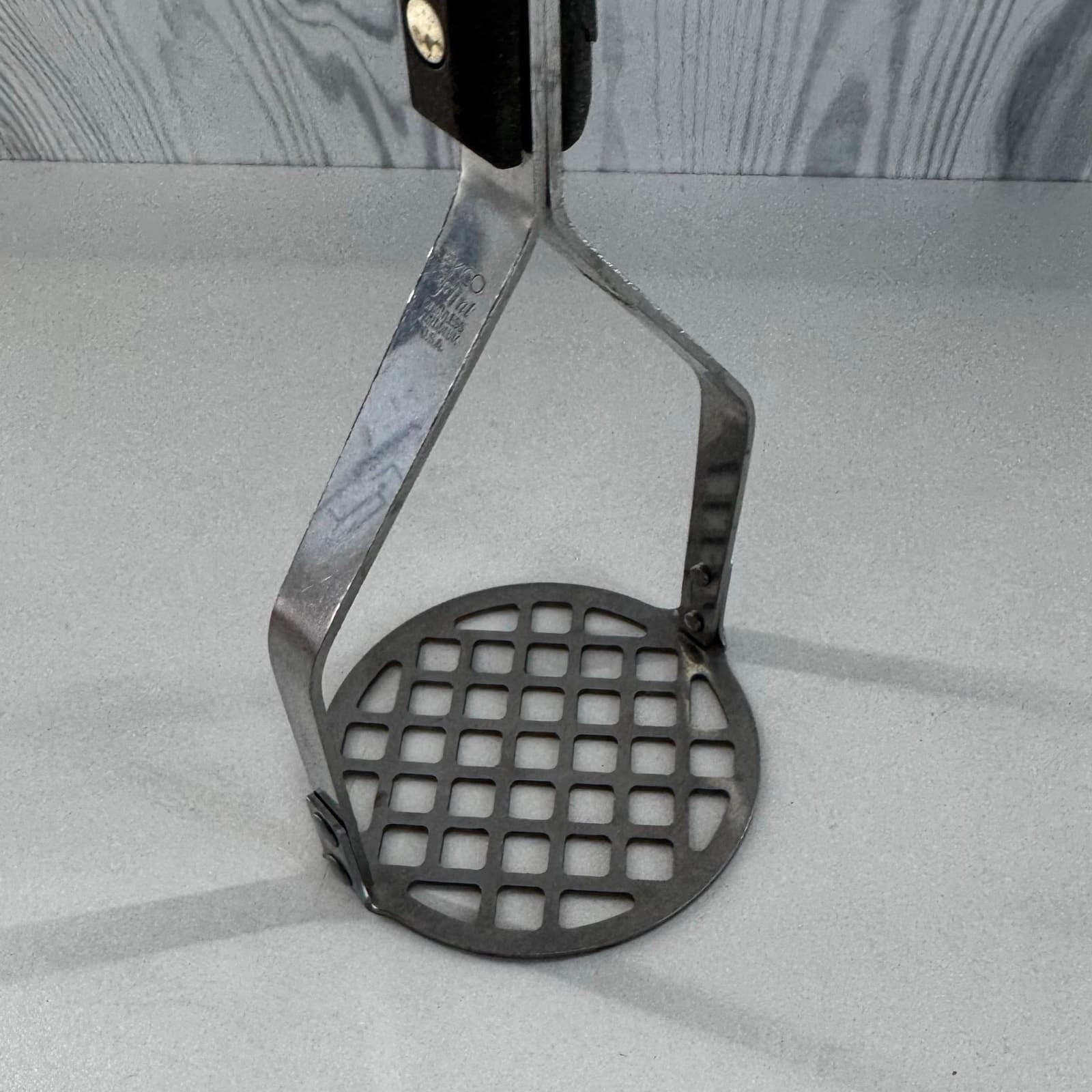 Vintage Ekco Potato Vegetable Food Masher Stainless Vanadium Composite Handle 2
