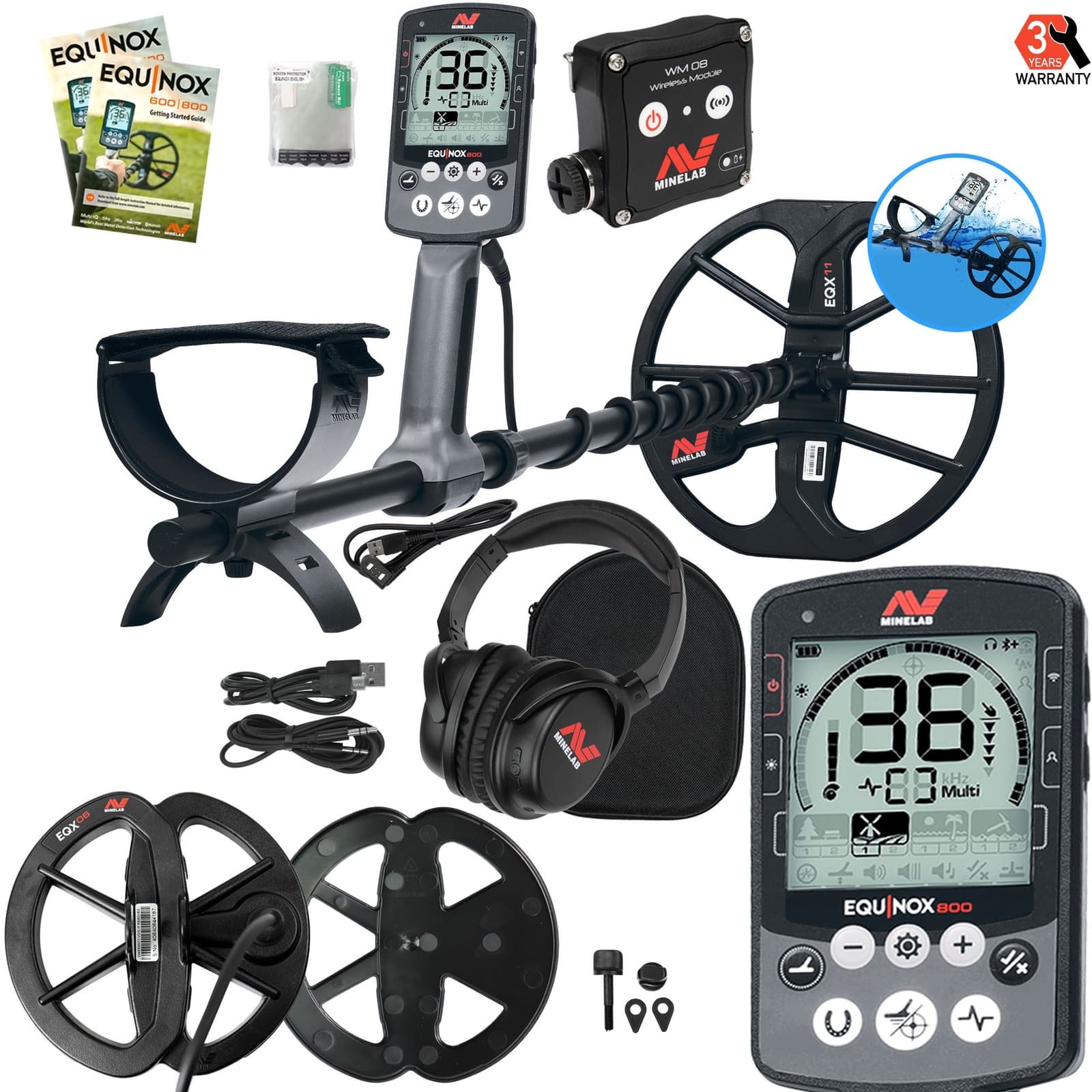 Minelab EQUINOX 800 Metal Detector w/ Minelab 6″ Search Coil