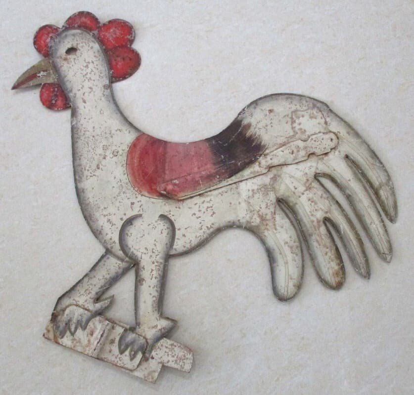 ANTIQUE OLD ROOSTER WEATHER VANE HUGE WEATHERVANE 25.25 INCH 3