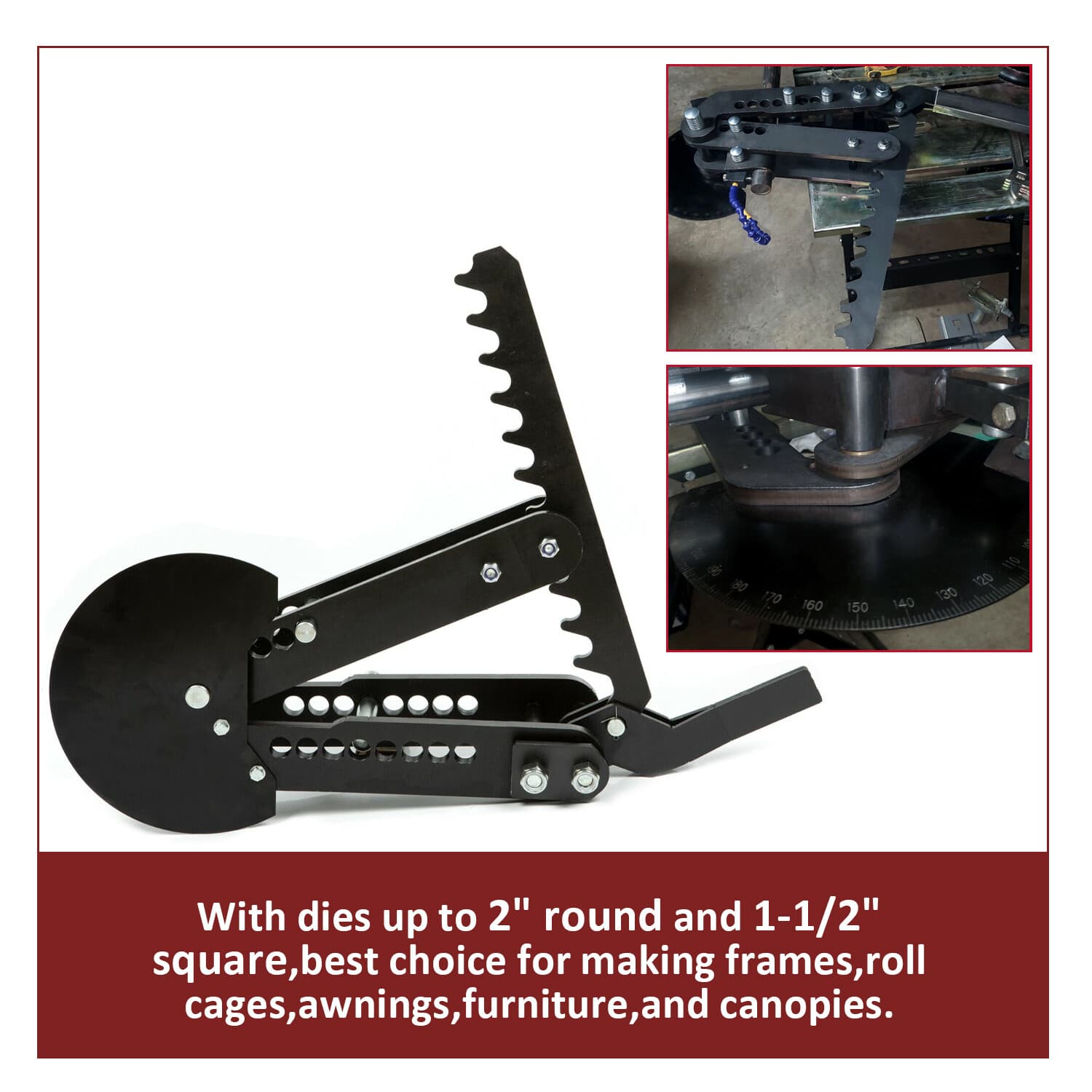 Steel Ratcheting Manual Pipe and Tube Bender -Bends up to 2" diameter tubing 6