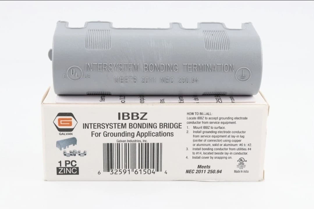 GALVAN IBBZ intersystem bonding bridge for grounding applications, Zinc 2