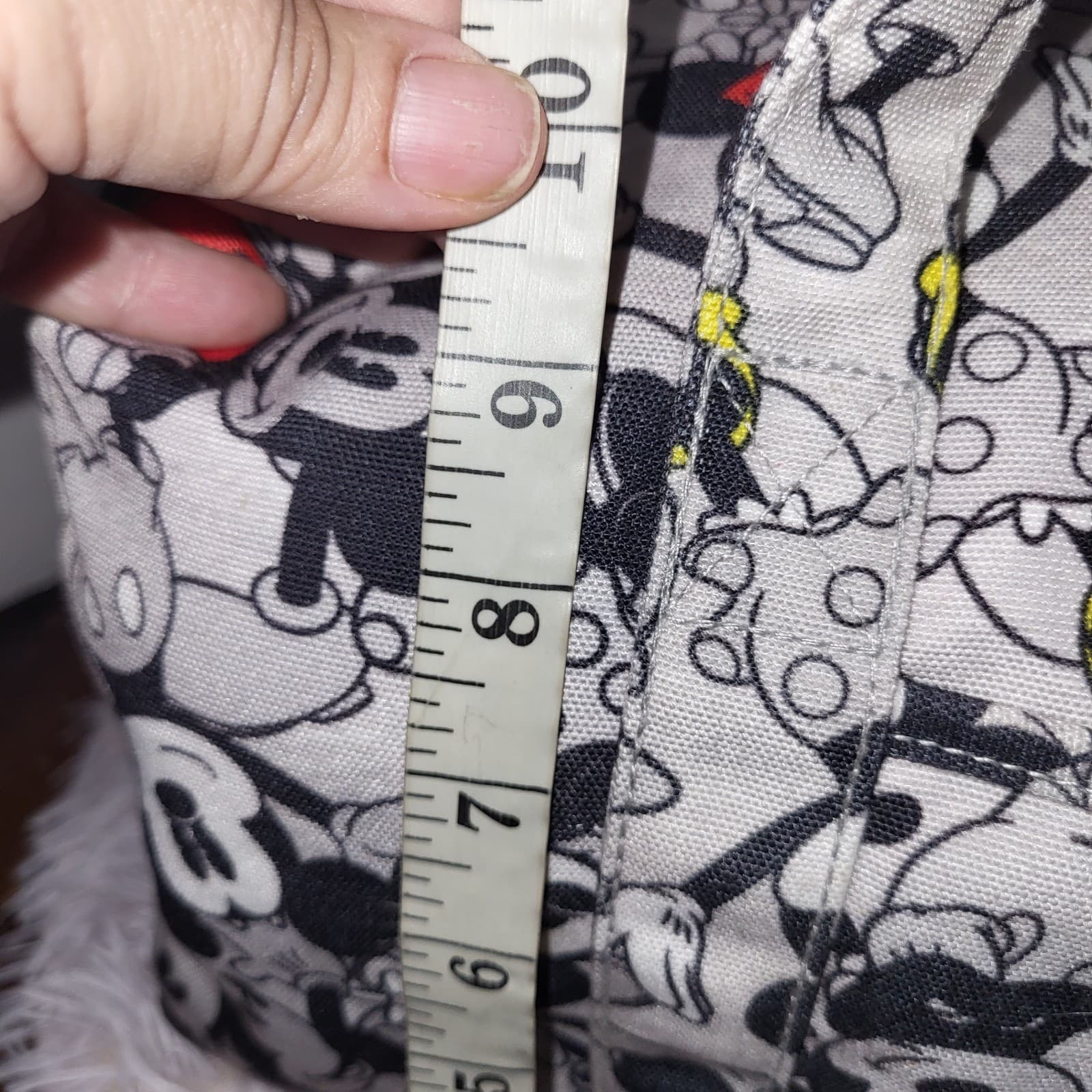 Disney  Mickey & Minnie Gray Canvas Tote Duffle Gym Travel Bag Super Cute! 4