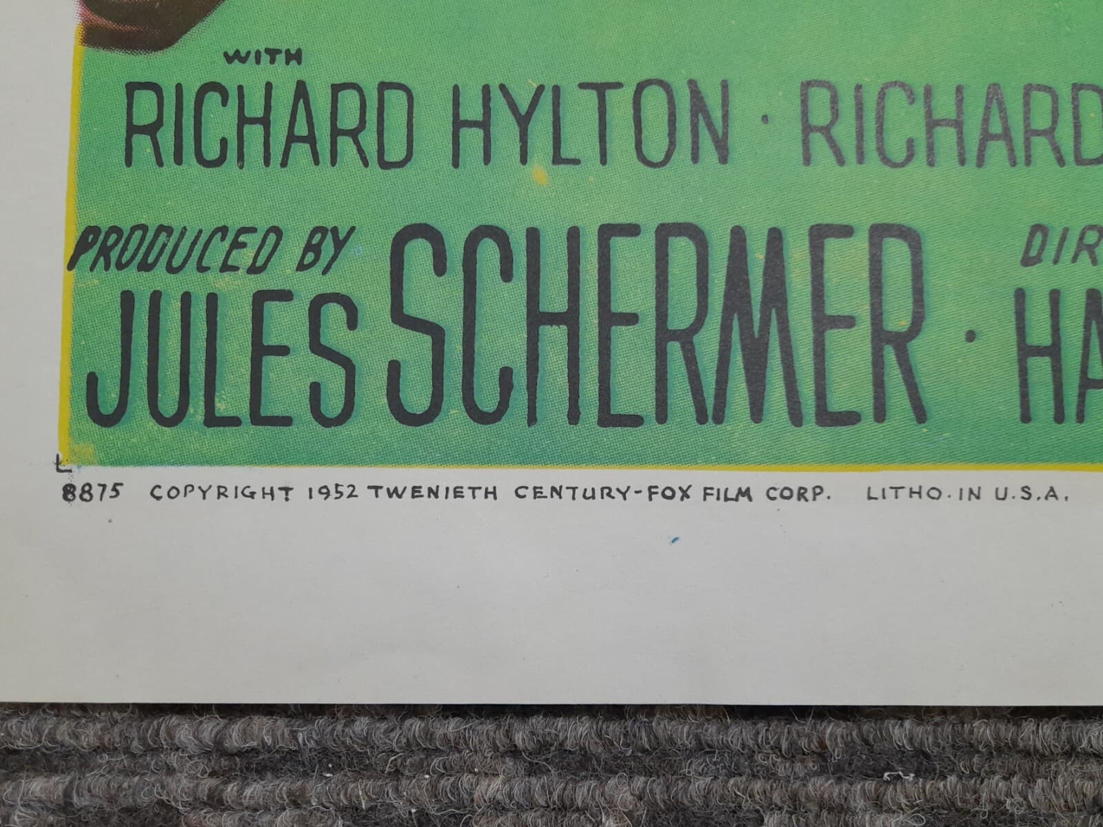 Vintage 1952 THE PRIDE OF ST. LOUIS / Dizzy Dean Baseball Movie/Film Poster 5