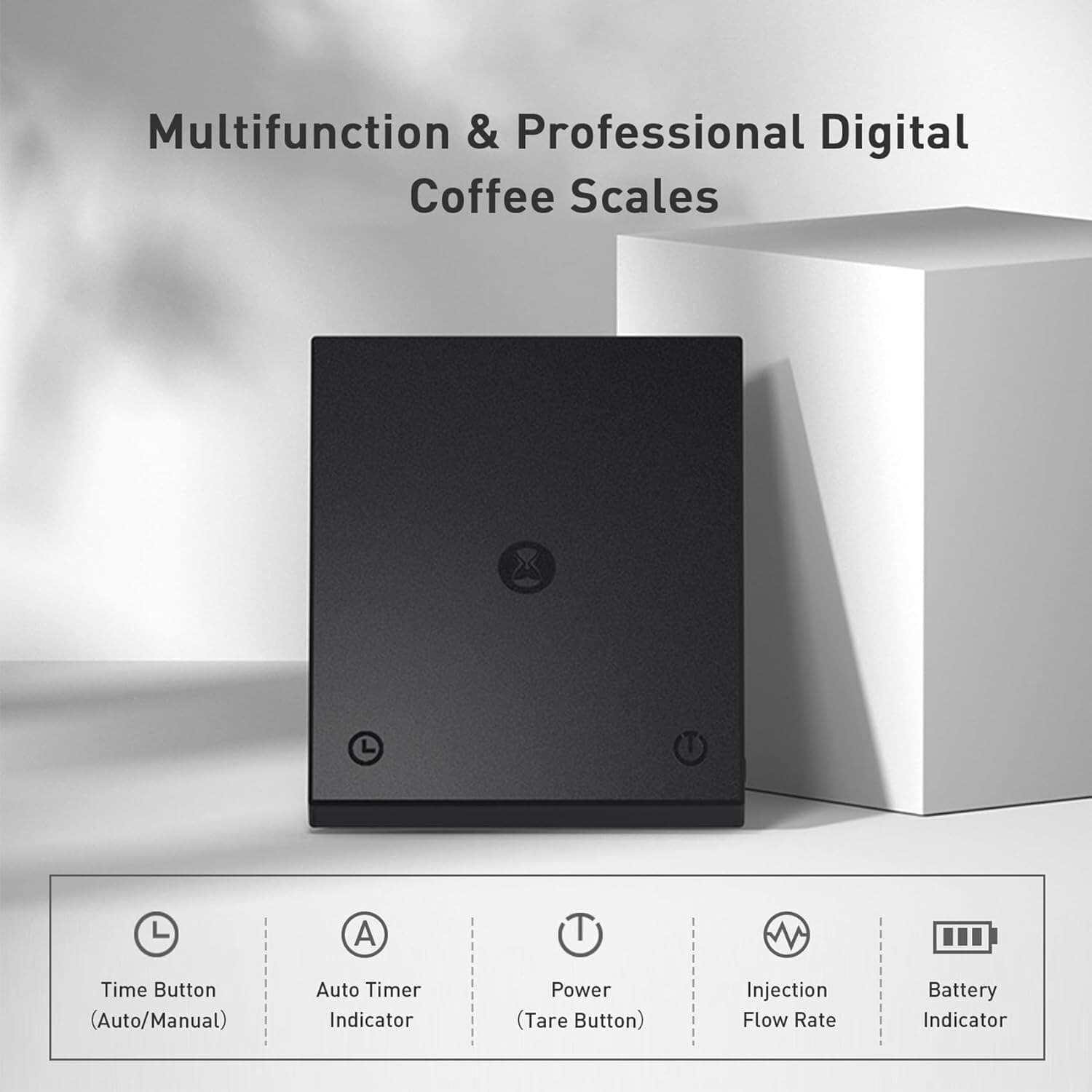 TIMEMORE Coffee Scale Basic 2.0 Electronic Espresso Scale with Water Flow Rate 2