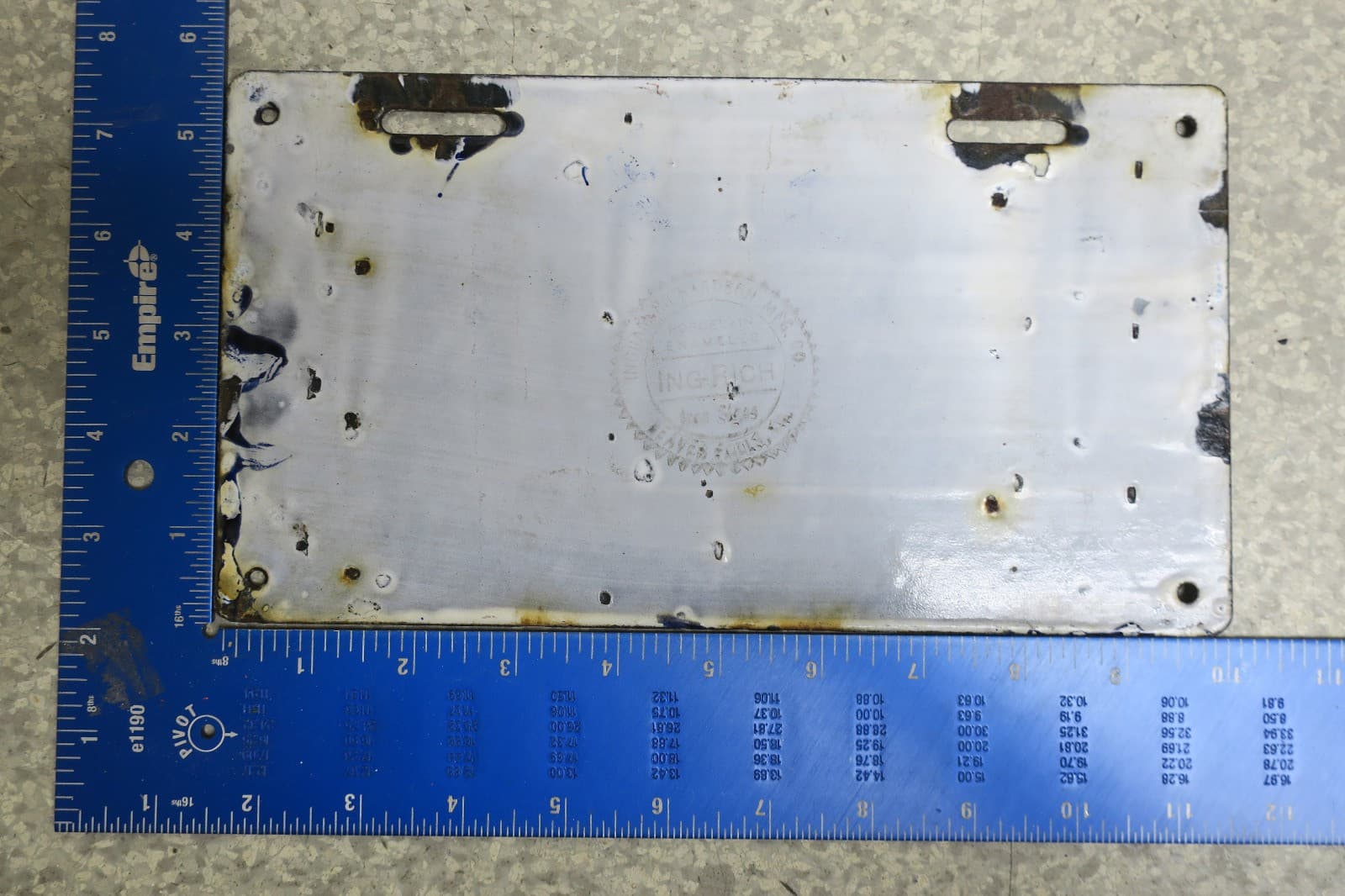 Massachusetts Porcelain 1912 License Plate Tag Ma # Mass Three Digit #214 (AYCF) 5