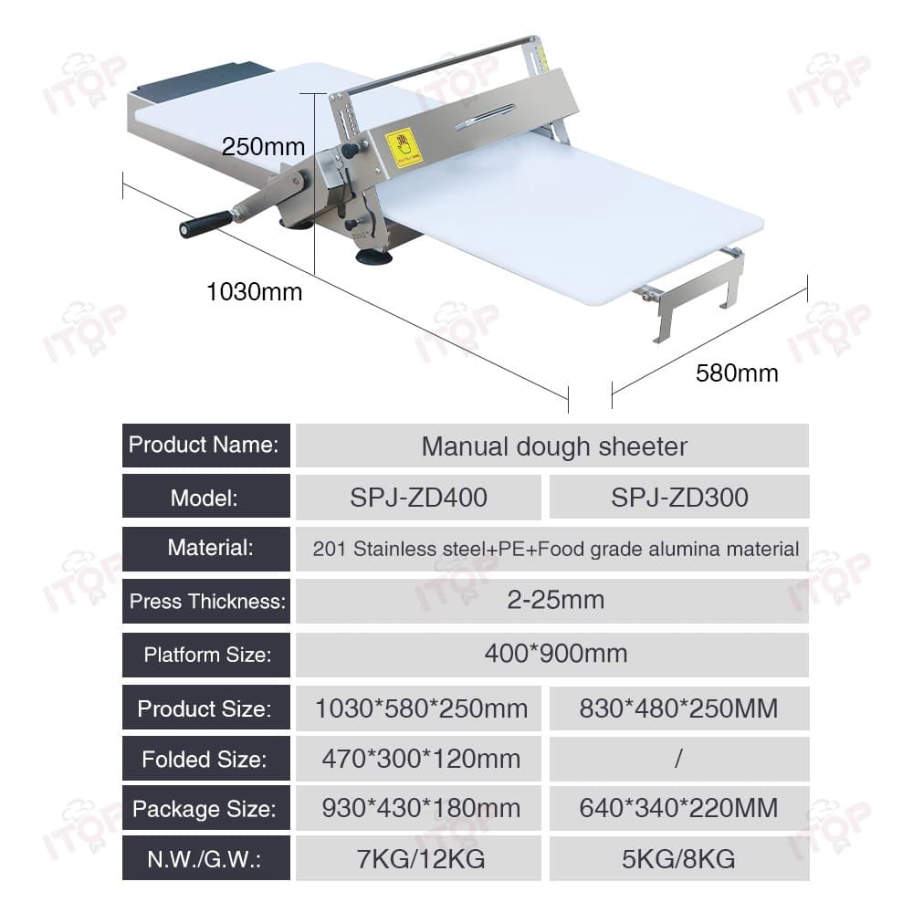 Manual Dough Sheeter Pastry Laminating Machine Croissant Tart Pastry Bakery Tool 6