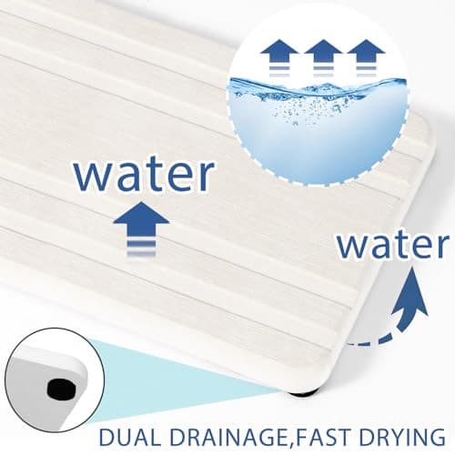 2PCS Water Absorbing Stone Tray,Quick Drying Stone Sink Tray,Water Absorbent  3